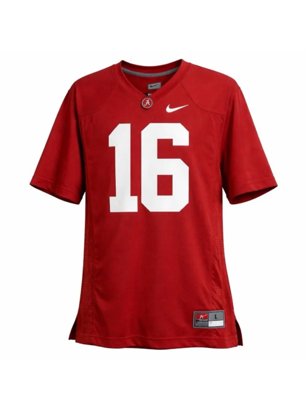 University Of Alabama Crimson Tide Adult Nike Jersey #16 L